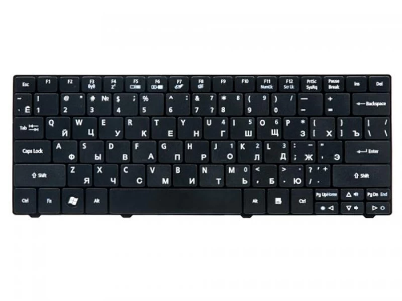 Клавиатура для ноутбука Acer Aspire 1410T, 1425P, 1430Z, 1551, 1810TZ, 1830TZ, Travelmate 8172T, One 721, 722, 751H, 752H, 753H, Ferrari 200, Gateway EC13, EC14, EC19C, LT31, LT32, LT33 Чёрная