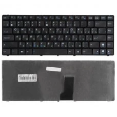 Клавиатура Asus A41, A42, A43, B43, K41, K42, K43, K84, N43, N45, N82, P41, P42, P43, U30, U31, U35, U40, U41, U45, UL30, UL80, X35, X42, X43, X44, X45, 04GNV62KRU00-1 Черная с рамкой