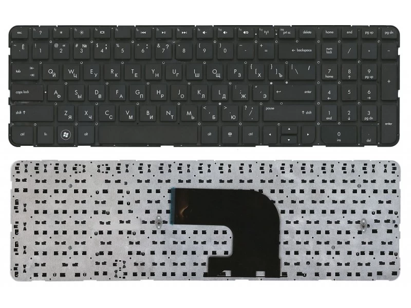 Клавиатура для ноутбука HP Pavilion dv6-7000, dv6-7100 чёрная, без рамки