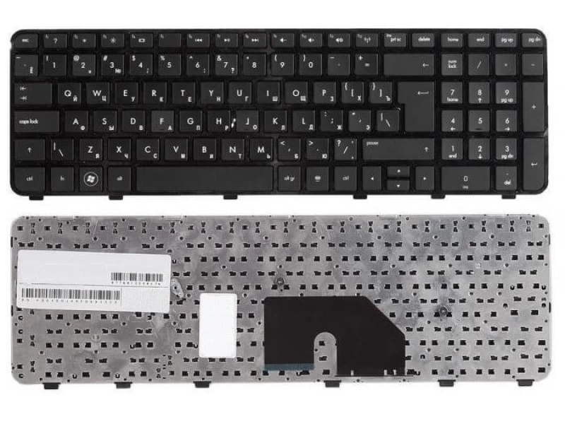 Клавиатура для ноутбука HP Pavilion dv6-6000, dv6-6100, dv6-6200, dv6-6b00, dv6-6c00 Чёрная, с рамкой