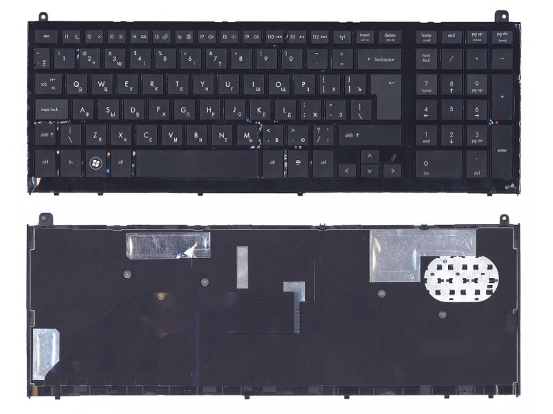 Клавиатура для ноутбука HP Probook 4520, 4520s, 4525, 4525s чёрная, с рамкой