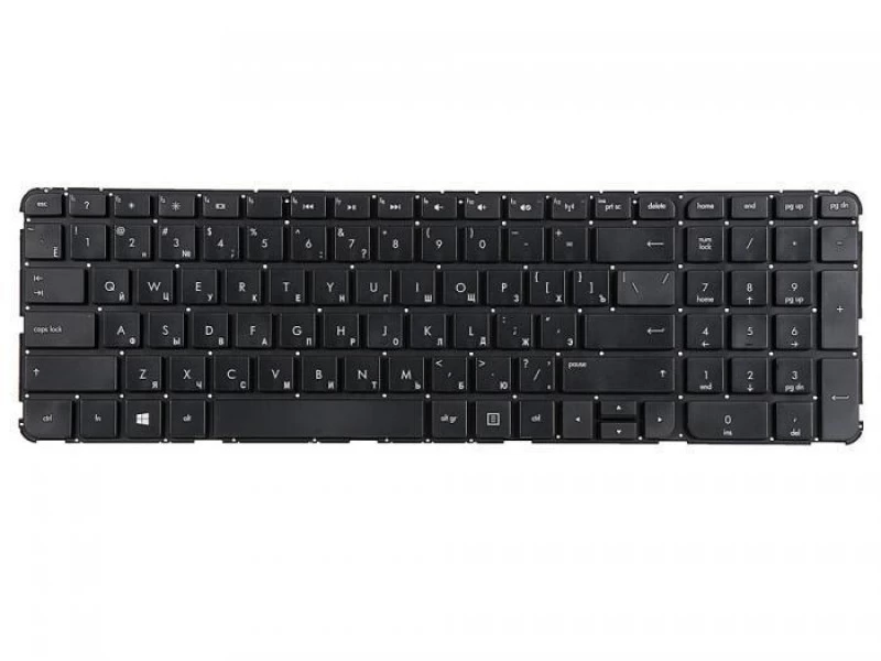 Клавиатура для ноутбука HP Envy dv7-7200, dv7-7300, Pavilion dv7-7000, dv7-7100 чёрная, без рамки
