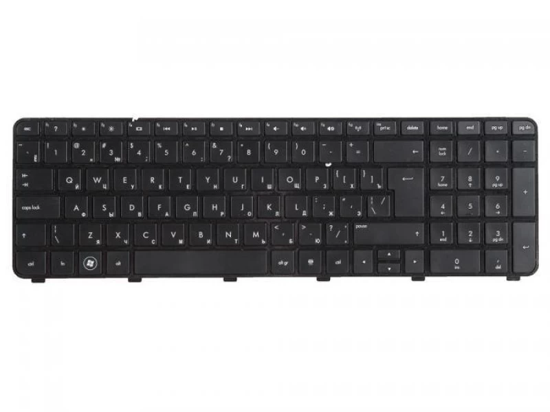Клавиатура для ноутбука HP Pavilion dv7-6000, dv7-6100, dv7-6b00, dv7-6c00 чёрная, с рамкой