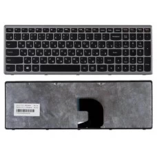 Клавиатура Lenovo IdeaPad P500, Z500, Z500A, Z500G, Z500T, 25209281, 25206409, 25206439, 25206499, 25206529 Черная, серая рамка