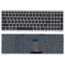 Клавиатура Lenovo IdeaPad U510, Z710, 25-205680 Чёрная, с серебристой рамкой
