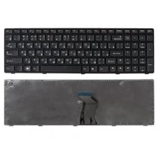 Клавиатура Lenovo IdeaPad G570, G575, G770, G780, Z560, Z565, 25012436, 25012349, 25012404 Черная, черная рамка