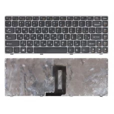 Клавиатура Lenovo IdeaPad Z450, Z460, 25-010875 чёрная, с серой рамкой