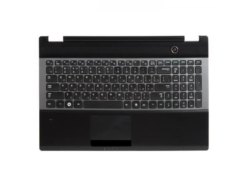 Верхняя панель с клавиатурой для ноутбука Samsung RC530 Черная