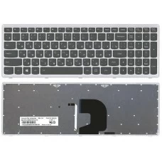 Клавиатура Lenovo IdeaPad P500, Z500, Z500A, Z500G, Z500T, 25206559 Черная, серая рамка, с подсветкой