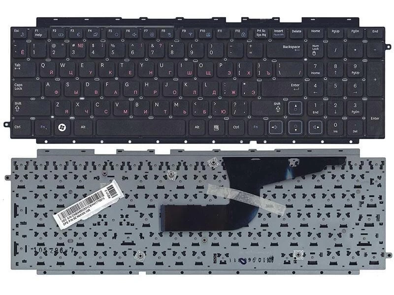 Клавиатура для ноутбука Samsung RC710, RC711, RC720 Черная, без рамки