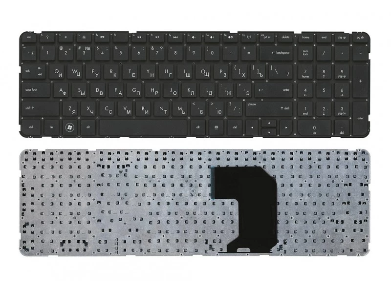 Клавиатура для ноутбука HP Pavilion G7-2000, G7-2100, G7-2200, G7-2300 Черная без рамки, горизонтальный ENTER