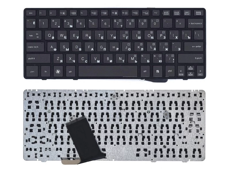 Клавиатура для ноутбука HP Elitebook 2560P, 2570P черная, с рамкой