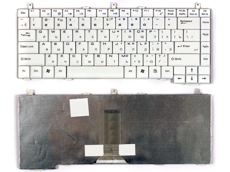 Клавиатура для ноутбука MSI M635, M645, M655, M660, MS-1032, MS-1039, MS-10391, PR320, S420, S425, S430X, S450, VR320, VR321X, VR330, VR330XB Белая