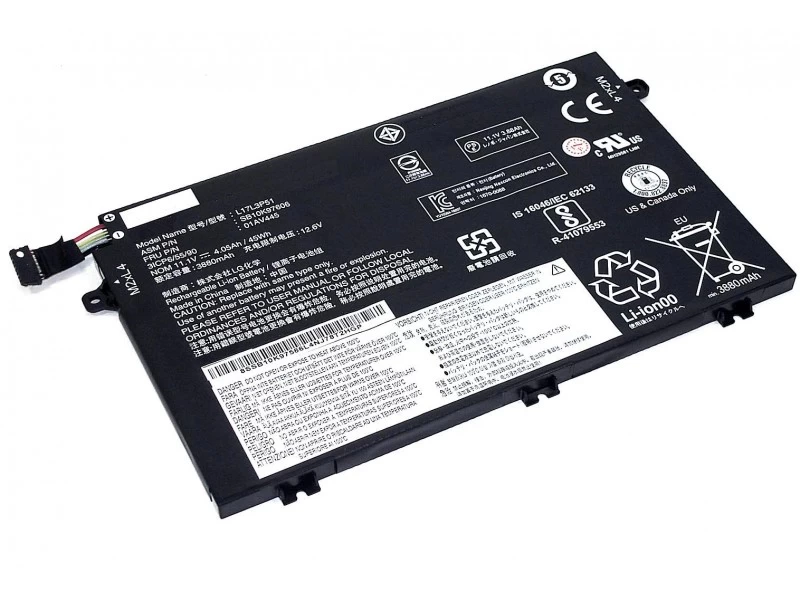 Аккумулятор, батарея для ноутбука Lenovo ThinkPad E14, E15, E480, E485, E490, E495, E580, E585, E590, E595 Li-Ion 4050mAh, 11.1V High Copy