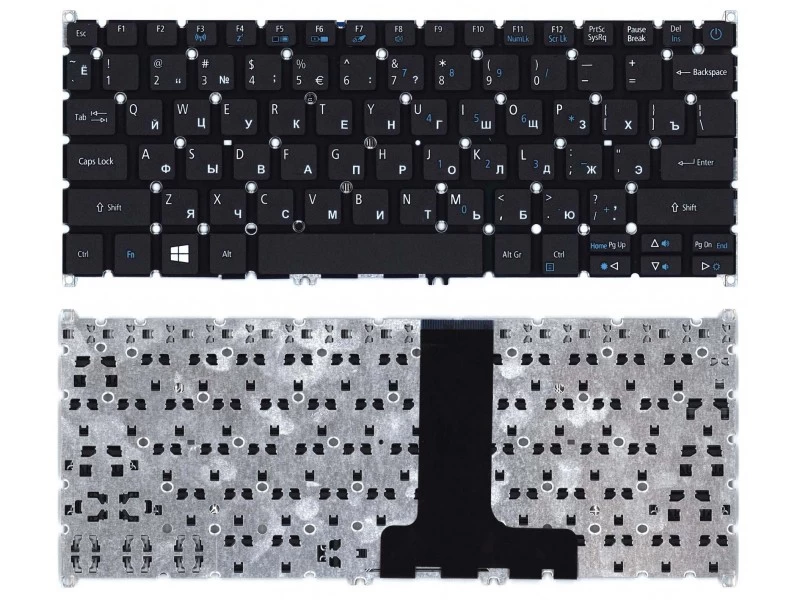 Клавиатура для ноутбука Acer Aspire ES1-132 Черная, без рамки
