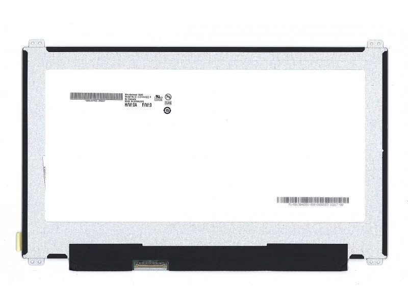 Матрица, экран, дисплей для ноутбука 13.3" B133HAK02.0 1920x1080 (Full HD), AHVA, 40pin eDP, Slim, Матовая