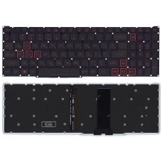 Клавиатура Acer Nitro 5 AN515, AN517, Nitro 7 AN715, 6B.Q5AN2.005, PK132K11A04 Черная, с красной подсветкой