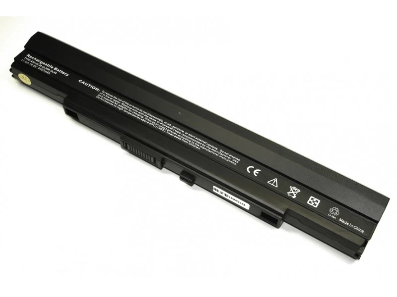 Аккумулятор, батарея для ноутбука Asus PL30, PL80, PRO5, U30, U33, U35, U40, U42, U43, U45, U52, U53, UL30, UL50, UL80, X5G Li-Ion 5200mAh, 14.4V OEM Черный