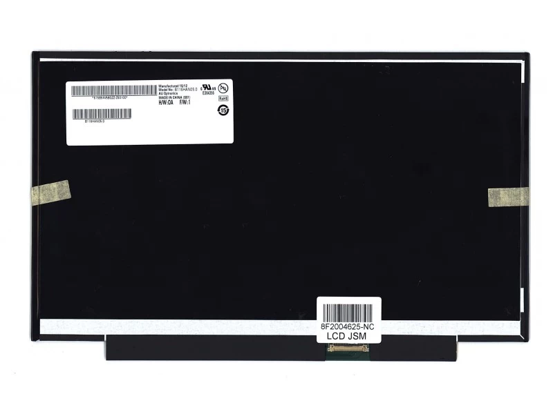 Матрица, экран, дисплей для ноутбука 11.6" B116HAN05.0 1920x1080 (Full HD), AHVA, 30pin eDP, Slim, Глянцевая