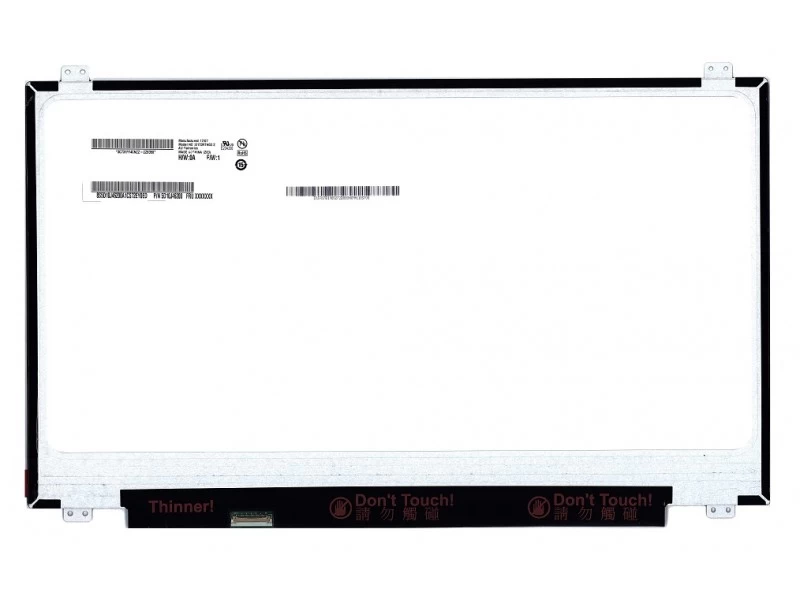 Матрица, экран, дисплей для ноутбука 17.3" B173RTN02.2 1600x900 (HD+), TN, 30pin eDP, Slim, Глянцевая