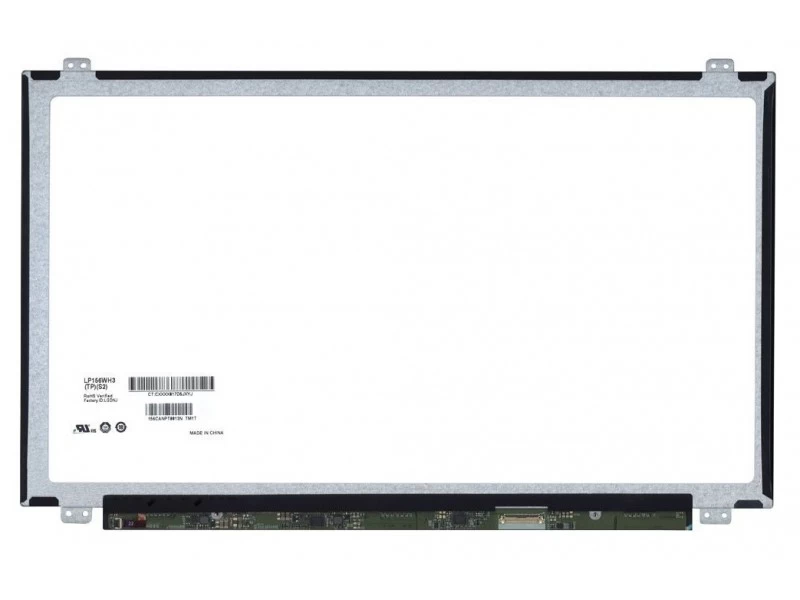 Матрица, экран, дисплей для ноутбука 15.6" LP156WH3(TP)(S2), LP156WH3 (TP)(S2), LP156WH3-TPS2 1366x768 (HD), TN, 30pin eDP, Slim, Глянцевая