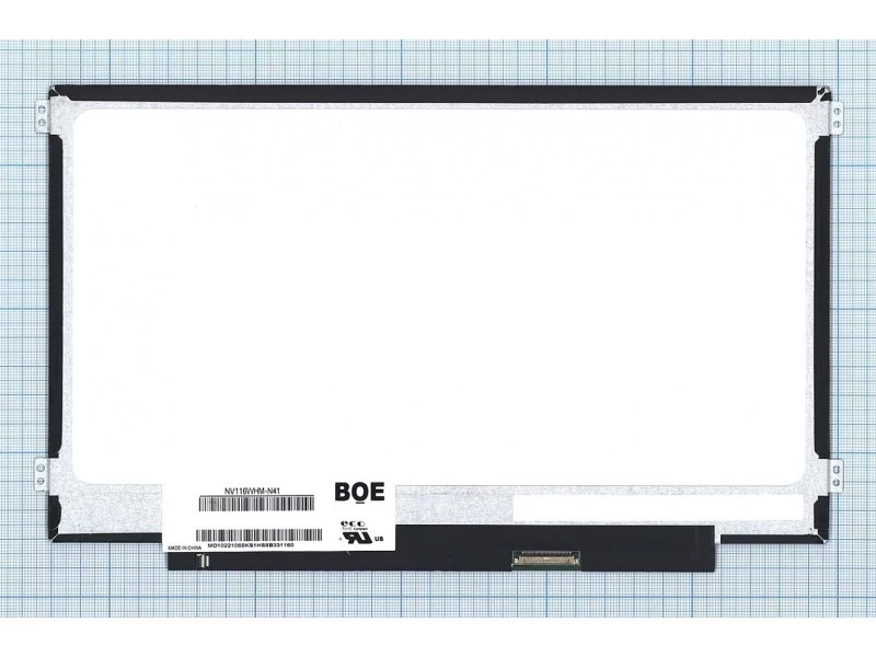 Матрица, экран, дисплей для ноутбука 11.6" NV116WHM-N41 1366x768 (HD), ADS, 30pin eDP, Slim, Матовая