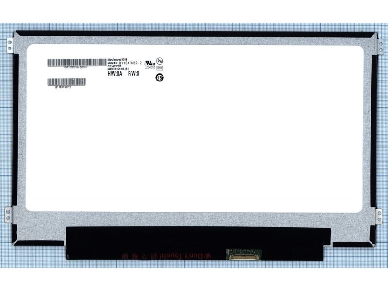 Матрица, экран, дисплей для ноутбука 11.6" B116XTN02.2 1366x768 (HD), TN, 30pin eDP, Slim, Глянцевая