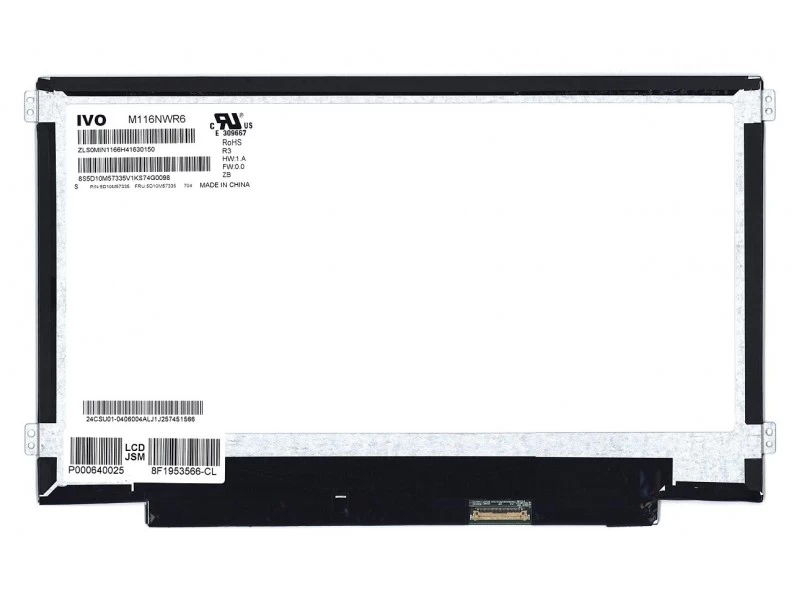 Матрица, экран, дисплей для ноутбука 11.6" M116NWR6 R3 1366x768 (HD), TN, 30pin eDP, Slim, Матовая
