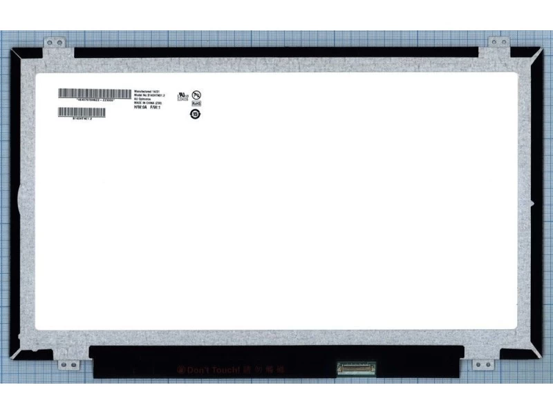 Матрица, экран, дисплей для ноутбука 14.0" B140HTN01.2 1920x1080 (Full HD), TN, 30pin eDP, Slim, Матовая