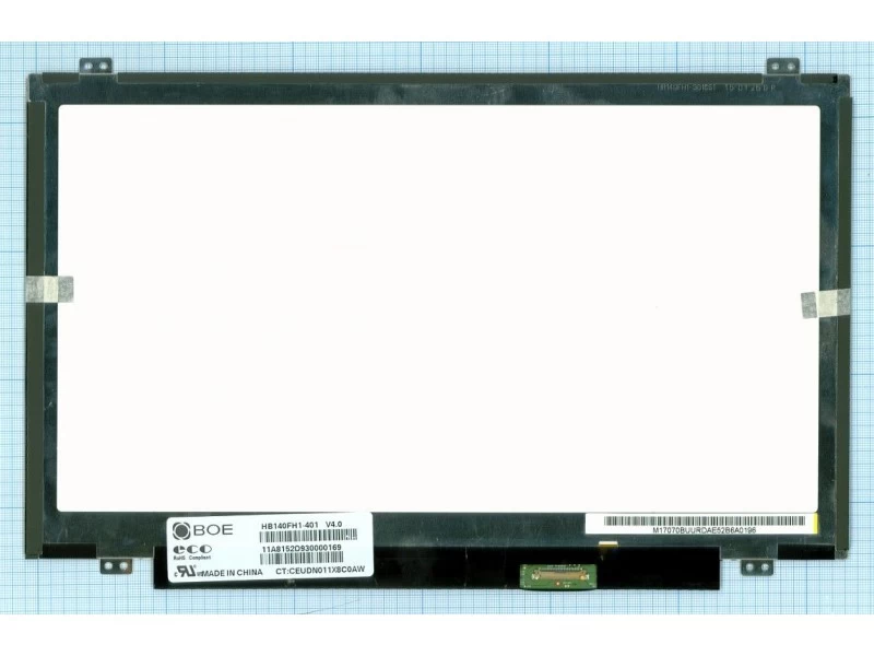 Матрица, экран, дисплей для ноутбука 14.0" HB140FH1-401 1920x1080 (Full HD), TN, 30pin eDP, Slim, Матовая
