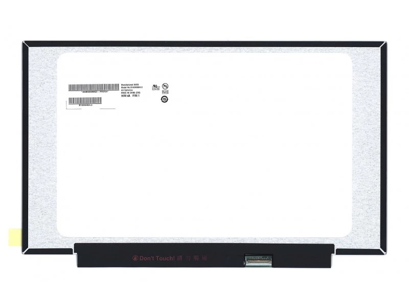 Матрица, экран, дисплей для ноутбука 14.0" B140HAN04.0 1920x1080 (Full HD), AHVA, 30pin eDP, Slim, Матовая