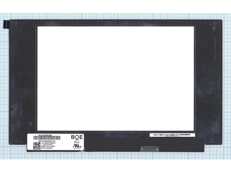 Матрица, экран, дисплей для ноутбука 13.3" NV133FHM-N54 1920x1080 (Full HD), ADS, 30pin eDP, Slim, Глянцевая