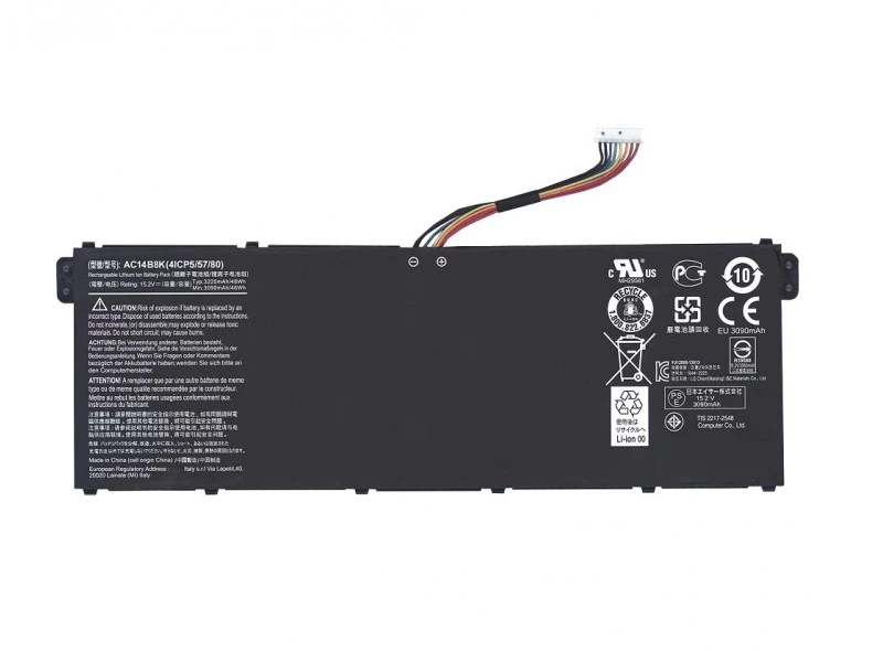 Аккумулятор, батарея для ноутбука Acer Aspire E5-771G, ES1-511, ES1-521, ES1-531, ES1-731G, R5-571, V3-371, V5-132, Extensa 2508, 2519, TravelMate P236-M, P276-M, Packard Bell EasyNote TF71, TG71, TG81, TG83 Li-Ion 46Wh, 15.2V High Copy