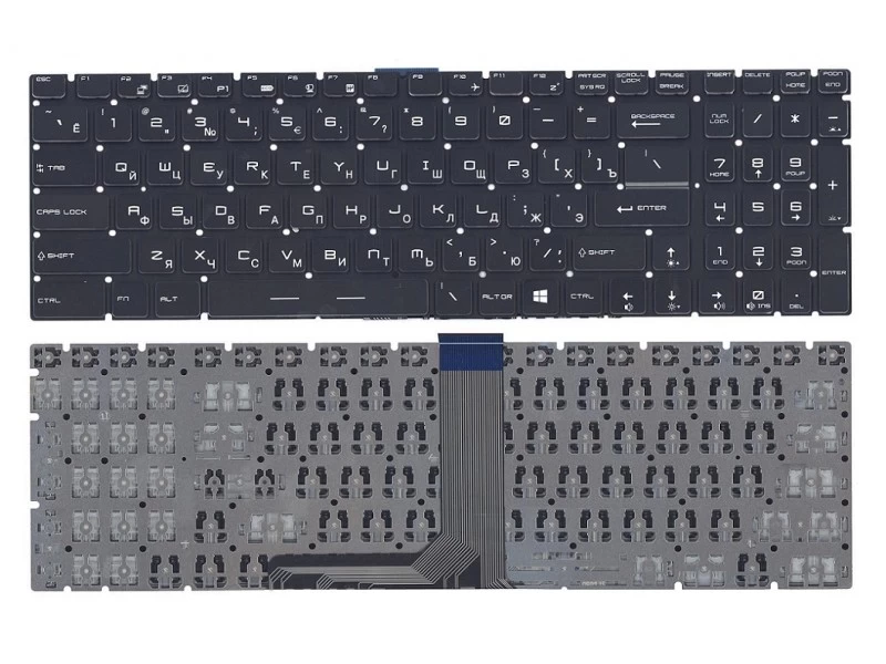 Клавиатура для ноутбука MSI GE62, GE72, GF62, GF72, GL62, GL72, GP62, GP72, GS60, GS62, GS70, GS72, GT72, GV62, GV72, PE60, PE62, PE70, PE72, PL60, PL62, PL72, PX60 черная