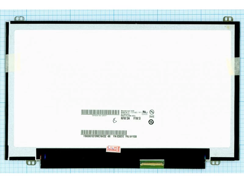 Матрица, экран, дисплей для ноутбука 11.6" B116XW03 V.1 1366x768 (HD), TN, 40pin, Slim, уши верх-низ, Матовая