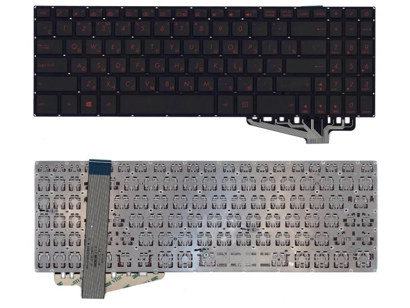 Клавиатура для ноутбука Asus F570DD, F570UD, F570ZD, FX570DD, FX570UD, FX570ZD, X570DD, X570UD, X570ZD черная