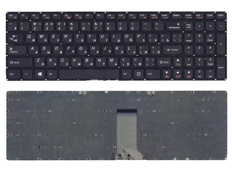 Клавиатура для ноутбука Lenovo IdeaPad B5400, M5400 Touch Черная, без рамки