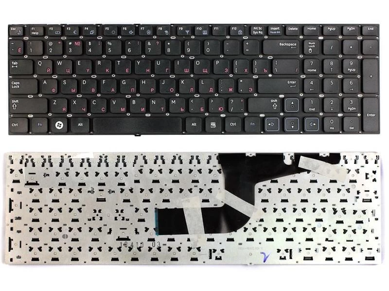 Клавиатура для ноутбука Samsung RC710, RC711 Черная, без рамки