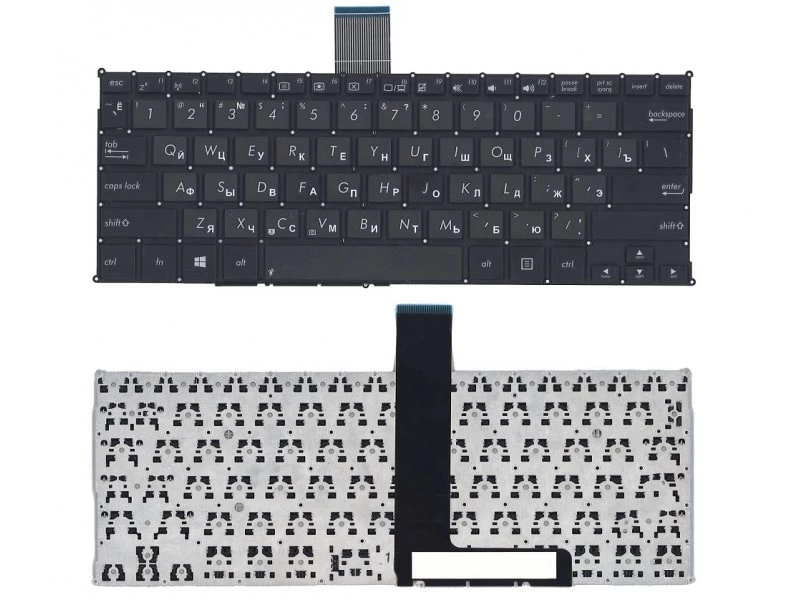 Клавиатура для ноутбука Asus F200CA, F200LA, F200MA, X200CA, X200LA, X200MA Черная, без рамки