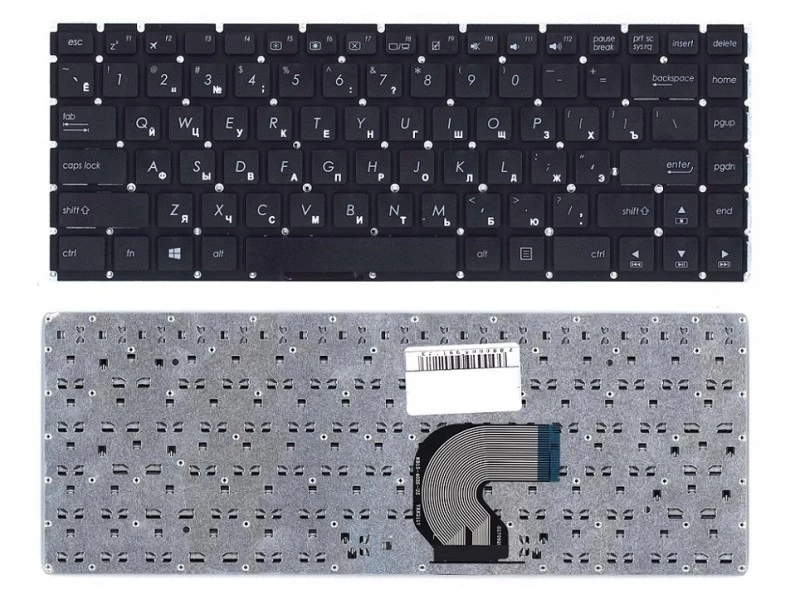 Клавиатура для ноутбука Asus VivoBook E403, E403SA, E403NA, L403, L403NA черная, без рамки