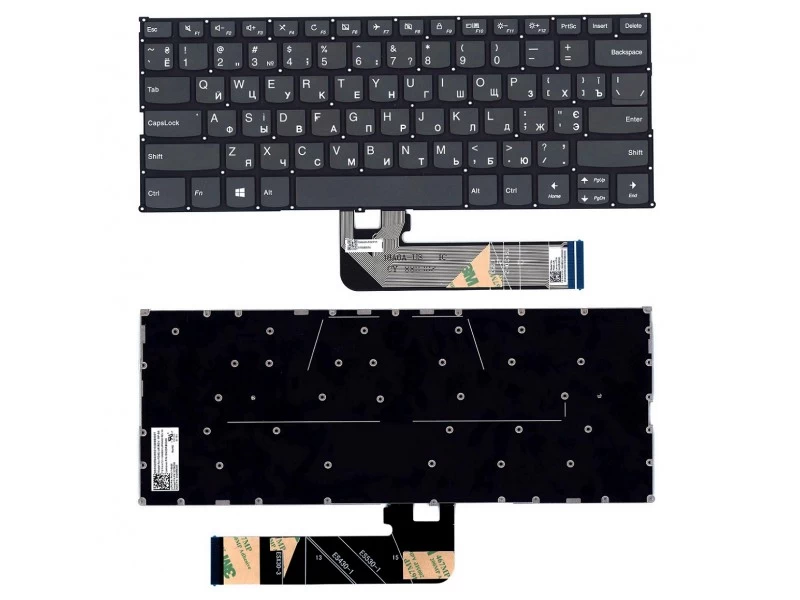 Клавиатура для ноутбука Lenovo IdeaPad 530s-14ARR, 530s-14IKB, 530s-15IKB, S530-13IML, S530-13IWL, Yoga 530-14ARR, 530-14IKB, 730-13IKB, 730-13IWL, 730-15IKB, 730-15IWL, S740-14IIL черная