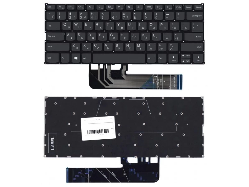 Клавиатура для ноутбука Lenovo IdeaPad 530s-14ARR, 530s-14IKB, 530s-15IKB, S530-13IML, S530-13IWL, Yoga 530-14ARR, 530-14IKB, 730-13IKB, 730-13IWL, 730-15IKB, 730-15IWL, S740-14IIL черная