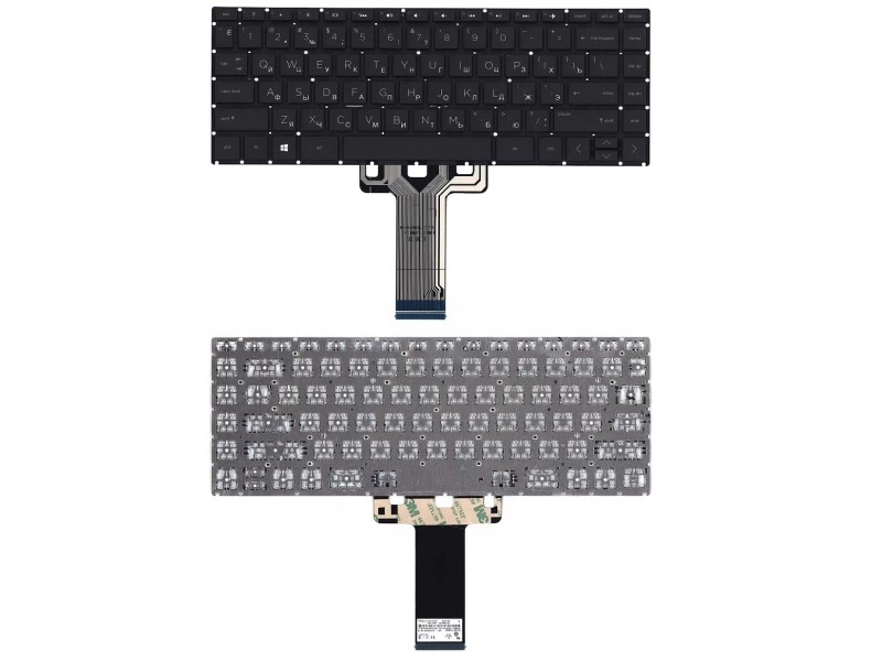 Клавиатура для ноутбука HP 14-bp, 14-bs, 14-bw, 14-cf, 14-df, 14-dk, 14-ma, 240 g6, 245 g6, 246 g6, Pavilion 14-bf, 14-bk, X360 14-ba черная, без рамки