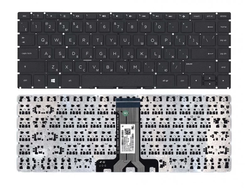 Клавиатура для ноутбука HP 240 G6, 245 G6, 246 G6 черная, без рамки