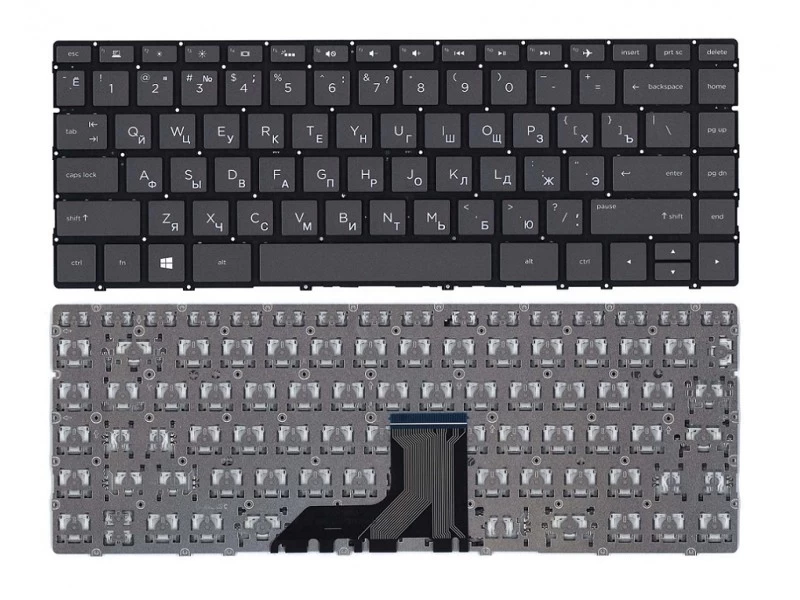 Клавиатура для ноутбука HP Envy 13-ad000, 13-ad100 черная, без рамки