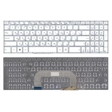 Клавиатура Asus VivoBook 17 X705F, X705M, X705Q, X705U, 0KN1-2R2US12 белая, без рамки