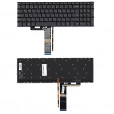 Клавиатура Lenovo IdeaPad 1 15ADA7, 15ALC7, 15IGL7, 3 15ADA6, 15ALC6, 15ITL6, 17ADA6, 17ALC6, 17ITL6, 5 15ALC05, 15IIL05, 15ITL05, V15 G2 ALC, V15 G2 ITL, V17 G2 ITL, V17 G3 IAP, PR5S-RU черная, без рамки, с подсветкой